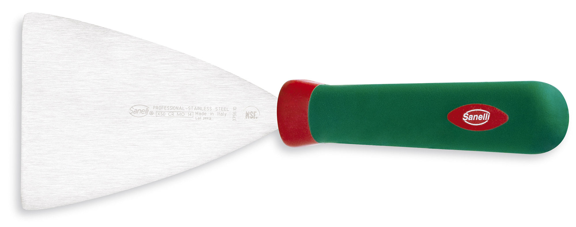 Spatola per Pizza Lama 10 cm Manico Antiscivolo Sanelli Premana Verde/Rosso