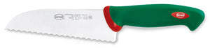 Coltello per Pizza Seghettato Lama 16 cm Manico Antiscivolo Sanelli Premana Verde/Rosso