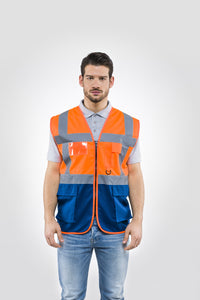 GILET ALTA VISIBILIT ARANCIO/BLU TG. L  PZ 1,0