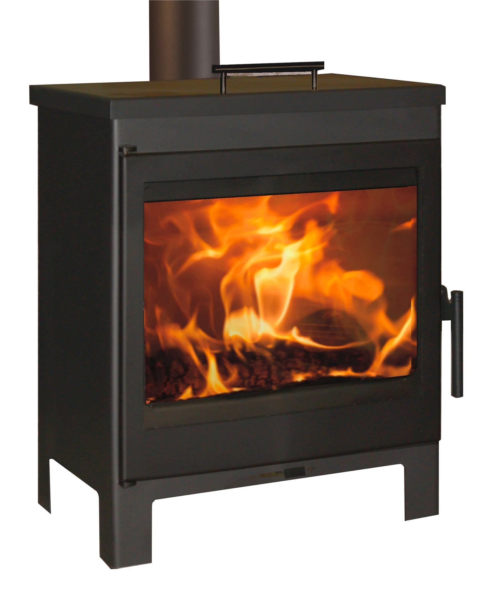 Stufa a Legna 8 kW 72,6x53,7x47,7 cm Dover Nera