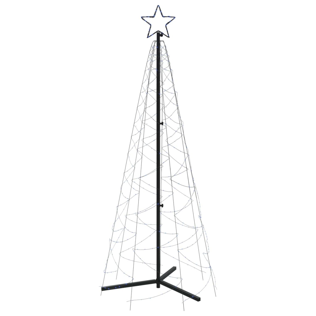 vidaXL Albero di Natale a Cono Blu 200 LED 70x180 cm