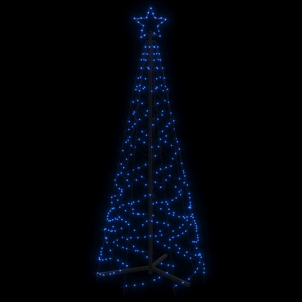 vidaXL Albero di Natale a Cono Blu 200 LED 70x180 cm