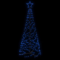 vidaXL Albero di Natale a Cono Blu 200 LED 70x180 cm