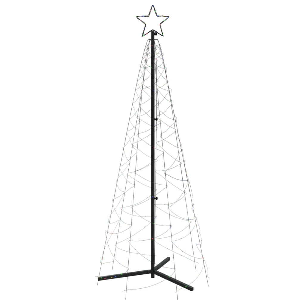 vidaXL Albero di Natale a Cono Colorato 200 LED 70x180 cm