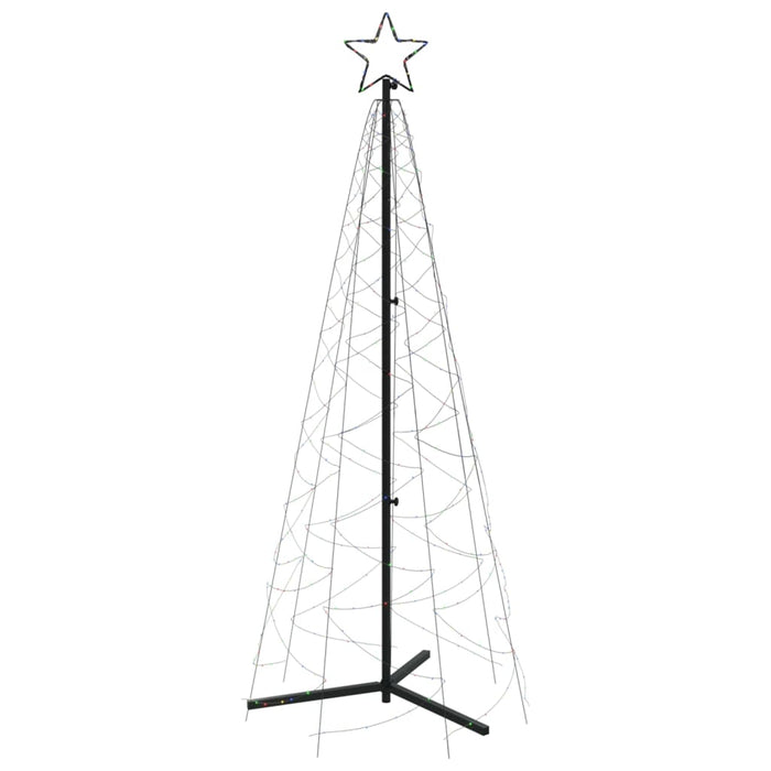 vidaXL Albero di Natale a Cono Colorato 200 LED 70x180 cm