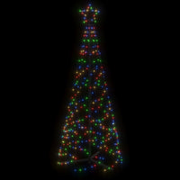 vidaXL Albero di Natale a Cono Colorato 200 LED 70x180 cm