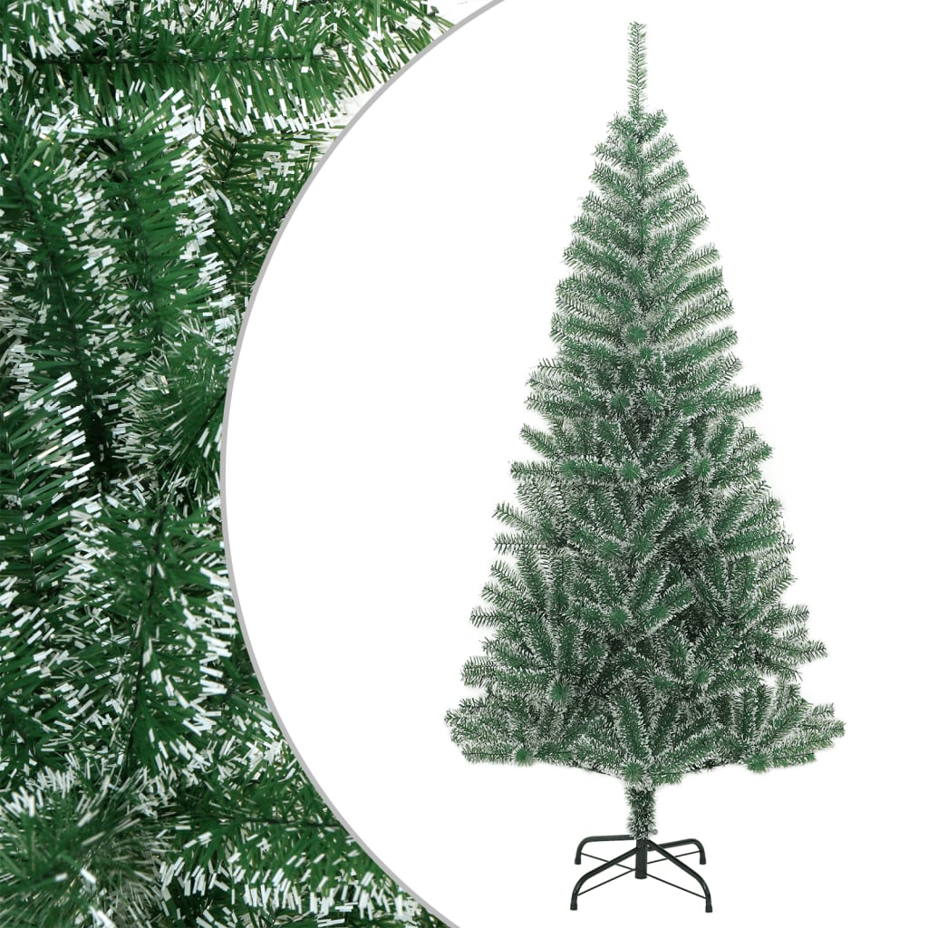 vidaXL Albero di Natale Artificiale con Neve Fioccata Verde 240 cm