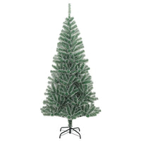 vidaXL Albero di Natale Artificiale con Neve Fioccata Verde 240 cm