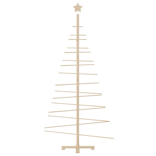 vidaXL Albero di Natale Decorativo in Legno 180 cm Legno Massello Pino