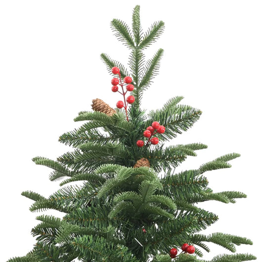 vidaXL Albero Natale Artificiale Incernierato con Pigne e Bacche 240cm