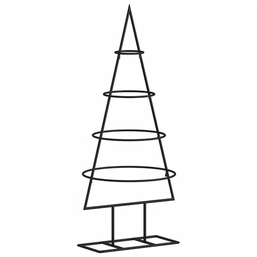 vidaXL Albero di Natale Decorativo in Metallo Nero 60 cm