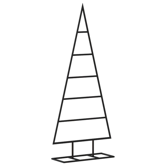 vidaXL Albero di Natale Decorativo in Metallo Nero 90 cm