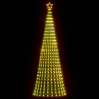 vidaXL Illuminazione Albero di Natale a Cono 475LED Bianco Caldo 247cm