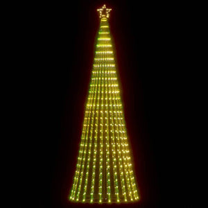 vidaXL Illuminazione Albero di Natale a Cono 475LED Bianco Caldo 247cm