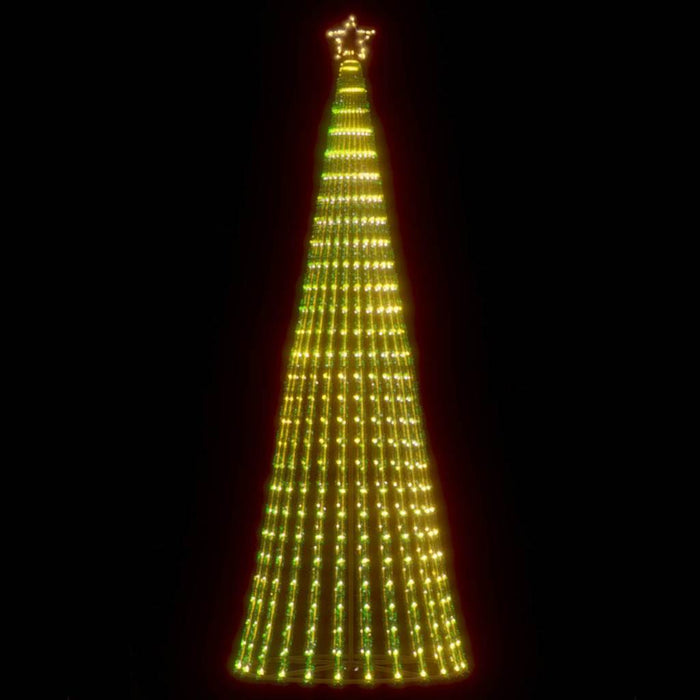 vidaXL Illuminazione Albero di Natale a Cono 475LED Bianco Caldo 247cm