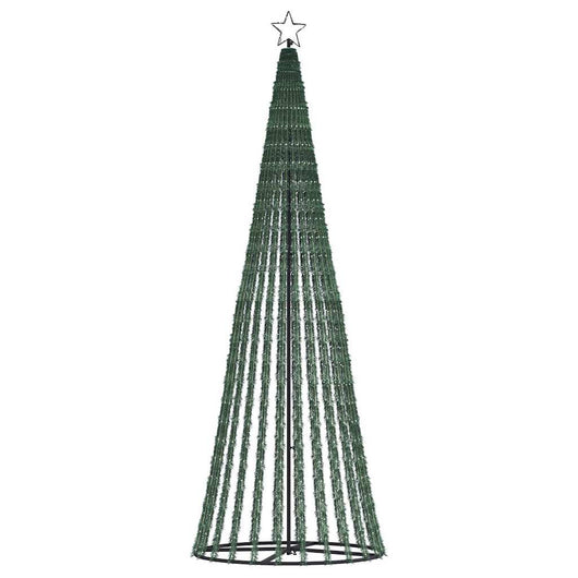 vidaXL Illuminazione Albero di Natale a Cono 475LED Bianco Caldo 247cm