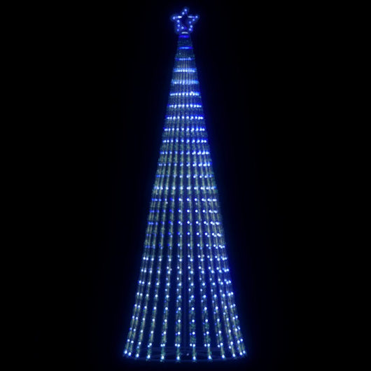 vidaXL Illuminazione Albero di Natale a Cono 475 LED Blu 247 cm