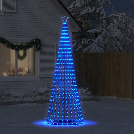 vidaXL Illuminazione Albero di Natale a Cono 475 LED Blu 247 cm