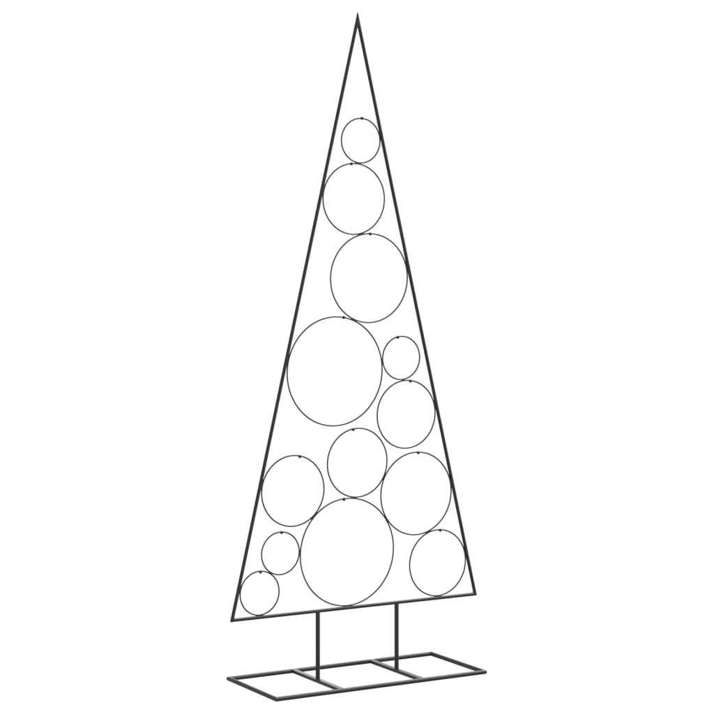 vidaXL Albero di Natale Decorativo in Metallo Nero 150 cm