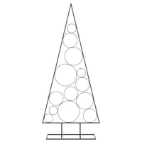 vidaXL Albero di Natale Decorativo in Metallo Nero 150 cm