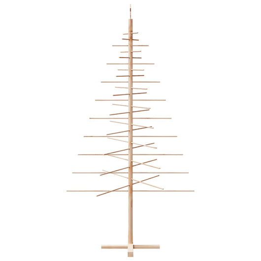 vidaXL Albero di Natale Decorativo in Legno 210 cm Legno Massello Pino