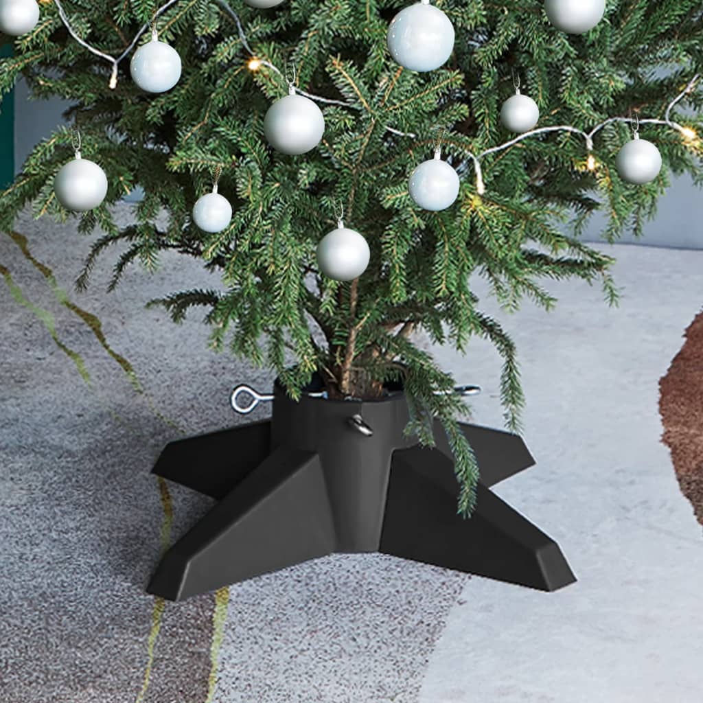 vidaXL Base per Albero di Natale Grigia 55,5x55,5x15 cm