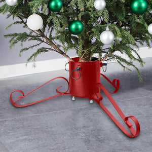 vidaXL Base per Albero di Natale Rossa 58x58x21 cm