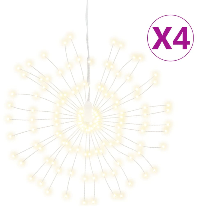 vidaXL Illuminazioni di Natale Galassia 140 LED 4pz Bianco Caldo 17 cm