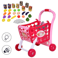 Carrello Giocattolo Spesa per Bambini 41,5x33,5x48,5 cm  Rosa