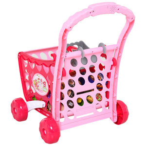 Carrello Giocattolo Spesa per Bambini 41,5x33,5x48,5 cm  Rosa