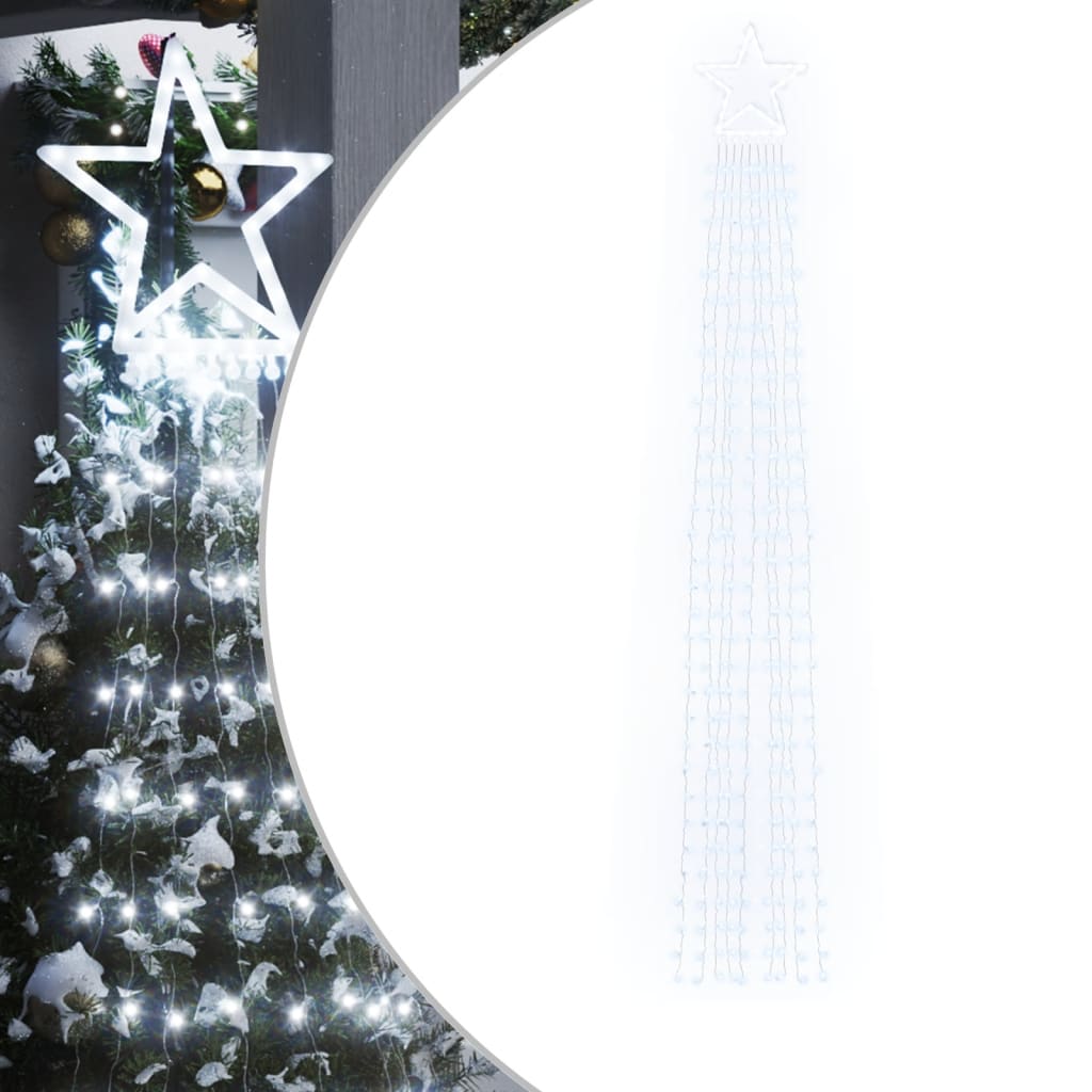 vidaXL Illuminazione per Albero di Natale 320 LED Bianco Freddo 375 cm