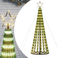 vidaXL Illuminazione Albero di Natale a Cono 275LED Bianco Caldo 180cm