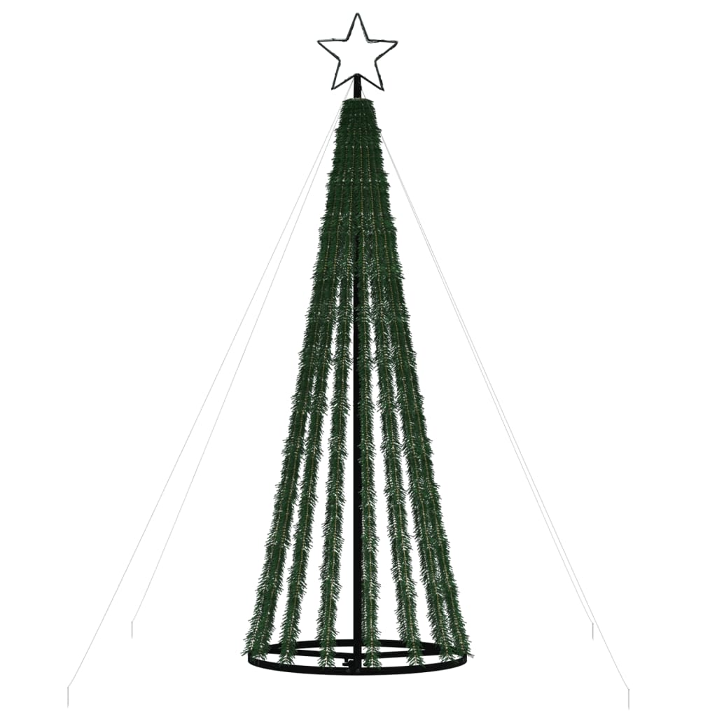 vidaXL Illuminazione Albero di Natale a Cono 275LED Bianco Caldo 180cm