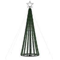 vidaXL Illuminazione Albero di Natale a Cono 275LED Bianco Caldo 180cm