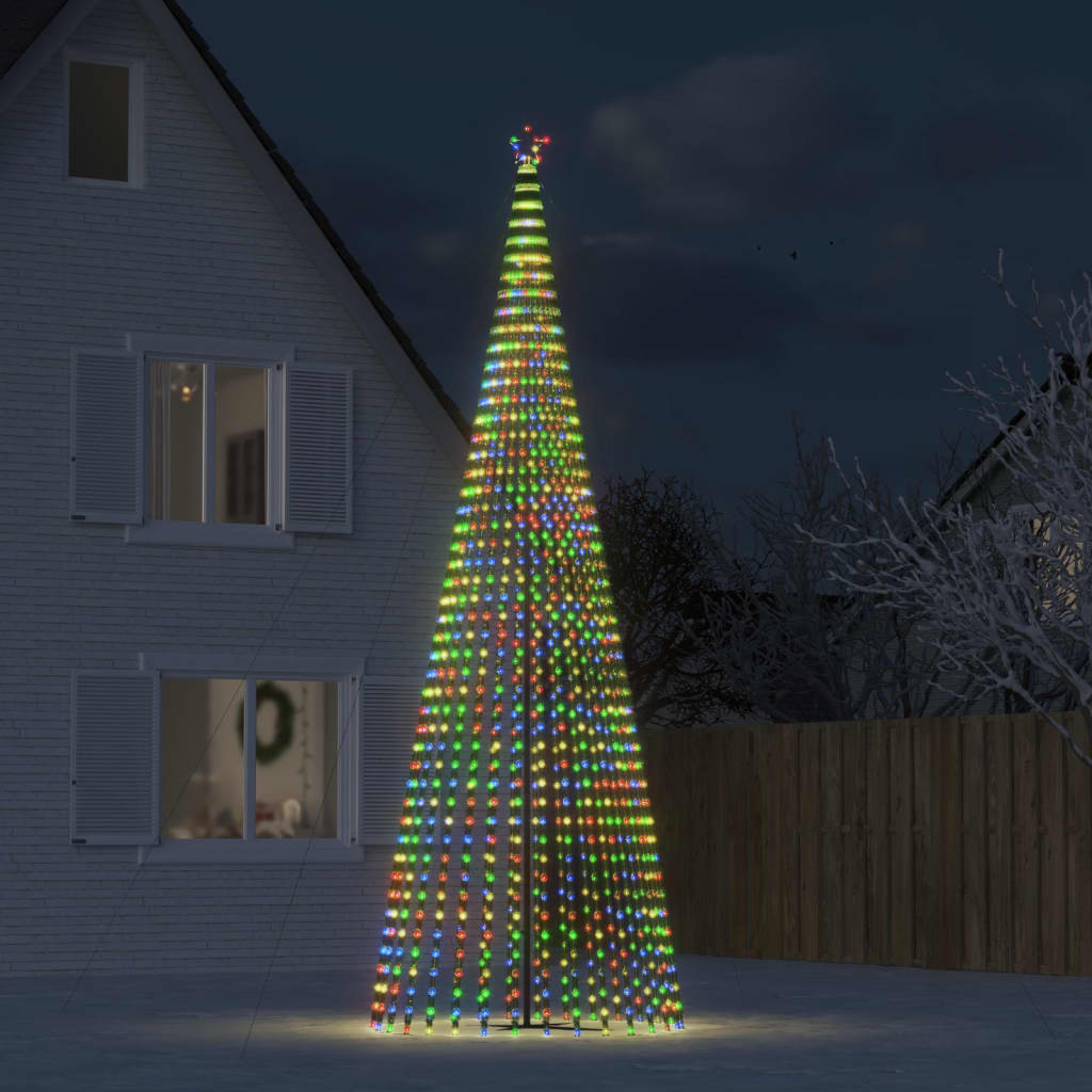 vidaXL Illuminazione Albero di Natale a Cono 1544LED Colorato 500cm