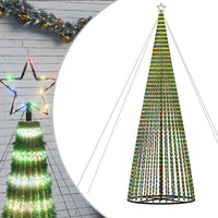 vidaXL Illuminazione Albero di Natale a Cono 1544LED Colorato 500cm