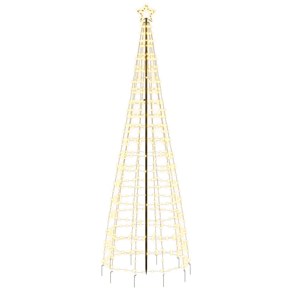 vidaXL Illuminazione Albero Natale Picchetti 570LED Bianco Caldo 300cm