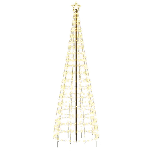 vidaXL Illuminazione Albero Natale Picchetti 570LED Bianco Caldo 300cm