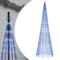 vidaXL Illuminazione Albero di Natale su Pennone 1534LED Blu 500cm