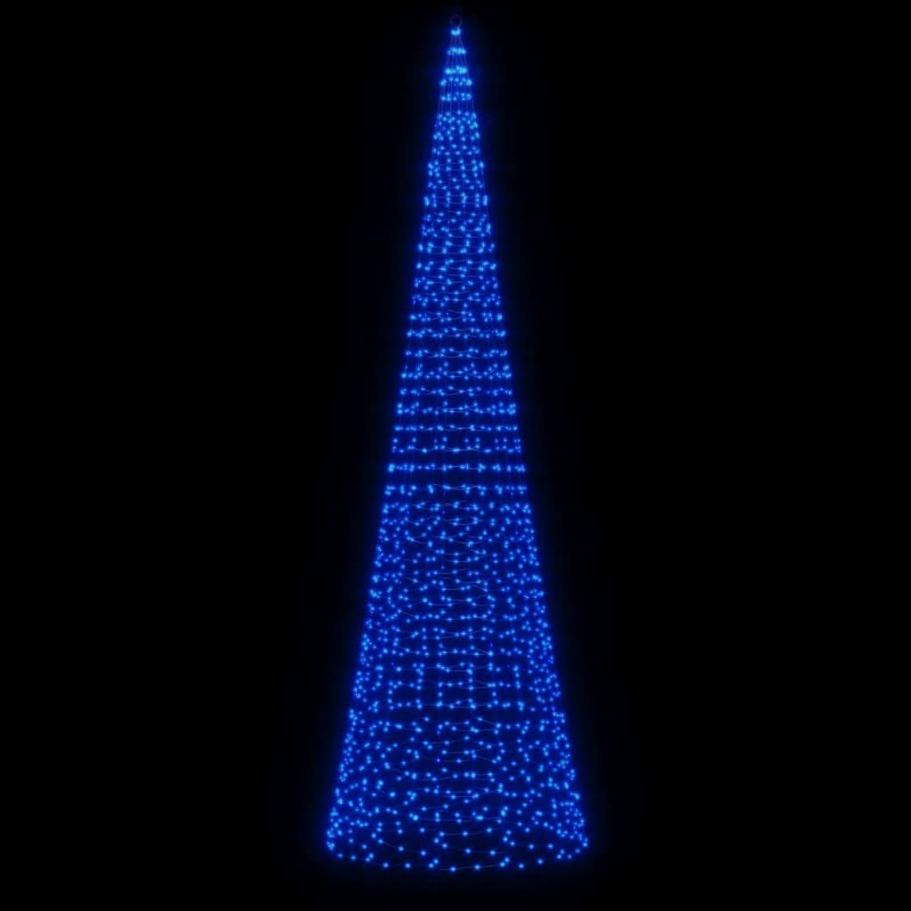 vidaXL Illuminazione Albero di Natale su Pennone 1534LED Blu 500cm