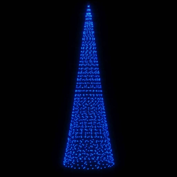 vidaXL Illuminazione Albero di Natale su Pennone 1534LED Blu 500cm