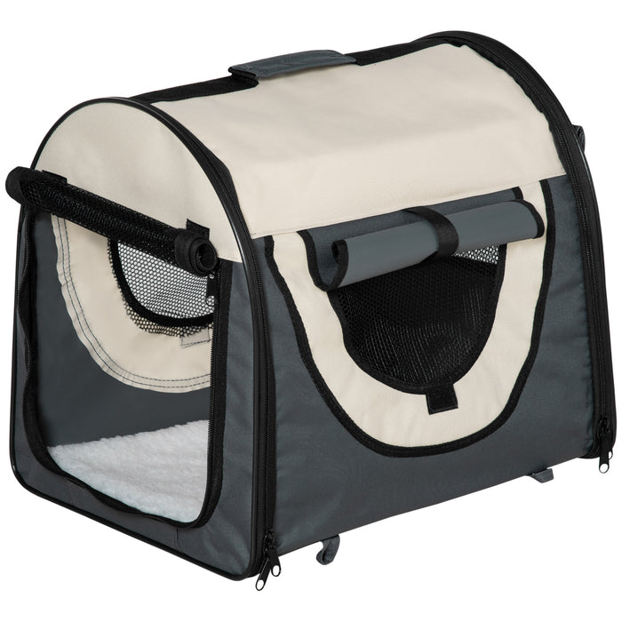 Trasportino per Cani e Gatti Pieghevole 46x36x41 cm  Grigio