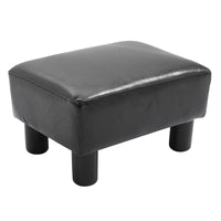 Pouf Poggiapiedi in Similpelle 40x30x24 cm  Nero