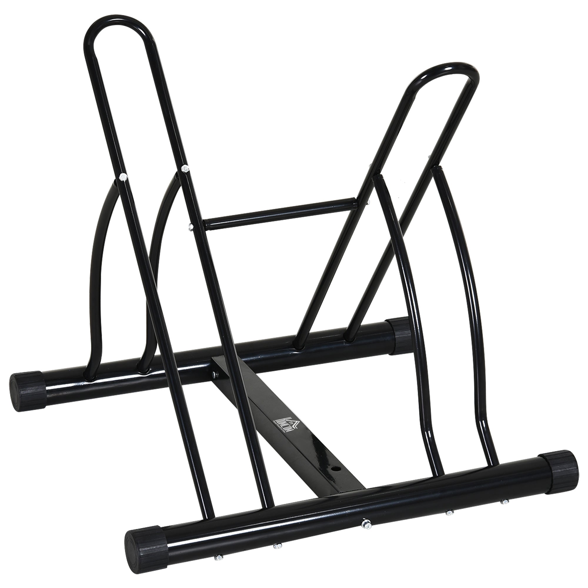 Rastrelliera Portabici 2 Posti in Acciaio 60x54x57 cm  Nero