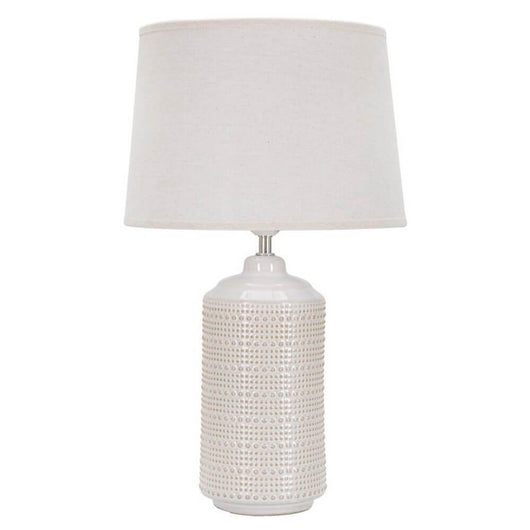 Lampada da tavolo punto in ceramica diam 28x47 cm - POINT Colore: Crema