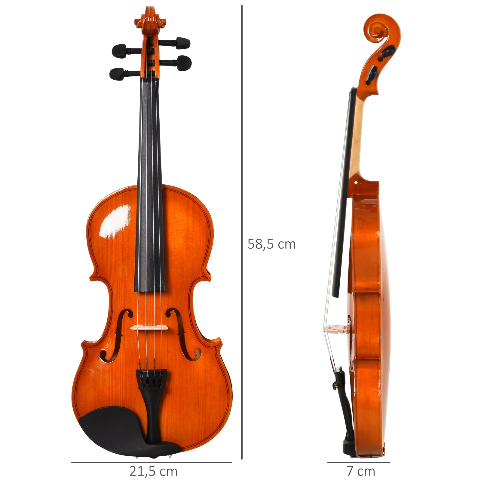 Violino 4/4 per Adulti con Custodia e Accessori