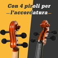 Violino 4/4 per Adulti con Custodia e Accessori