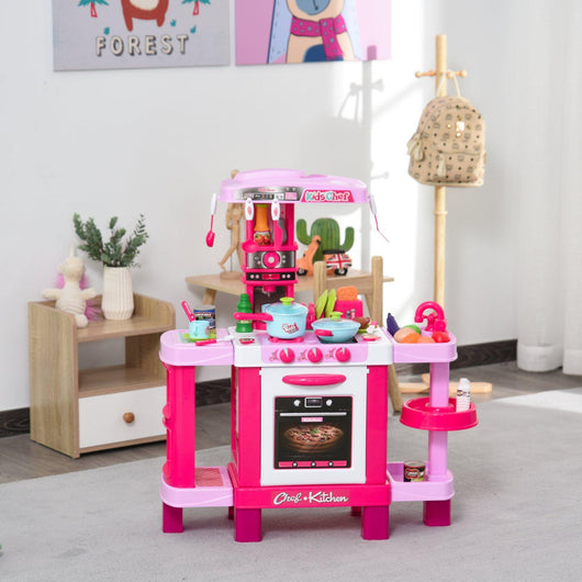 Cucina Giocattolo per Bambini con Utensili 78x29x87 cm  Rosa