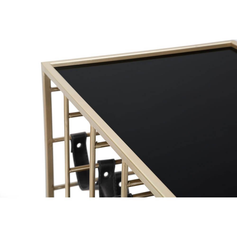 Carrello Nero con Corda cm 79X39,5X82 - BLACK STRING