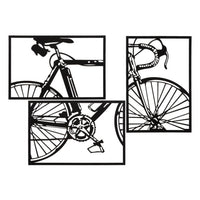 Decorazione Parete Bicicletta Set 3 Pezzi cm 40X1,3X60 (Singolo Pezzo) - BIKE